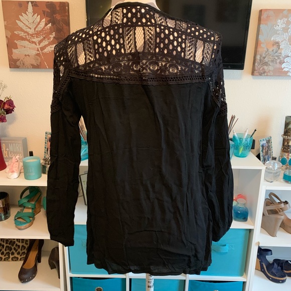 Leo Rosi Boho Lace Rory black top size medium - Picture 4 of 7